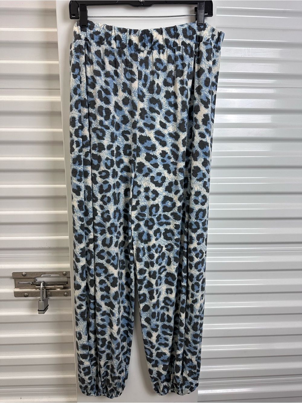 ZENANA Blue and Black Leopard Print Harem Pants